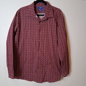 Apt. 9 Men's Burgundy Patterned Casual Shirt